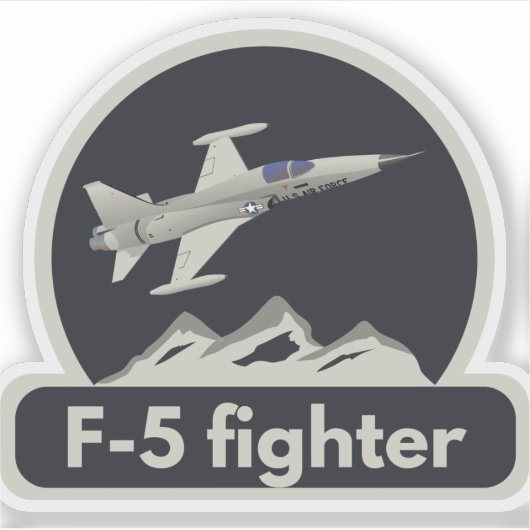F-5 Licht Vliegtuig Sticker (Voorkant)