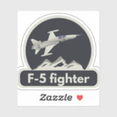 F-5 Licht Vliegtuig Sticker (Vel)
