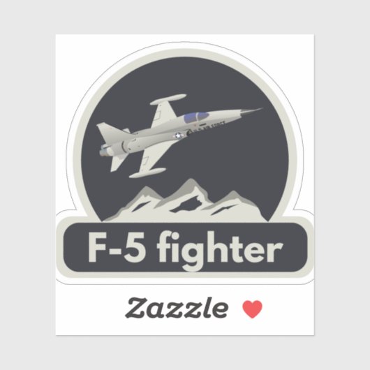 F-5 Licht Vliegtuig Sticker (Vel)