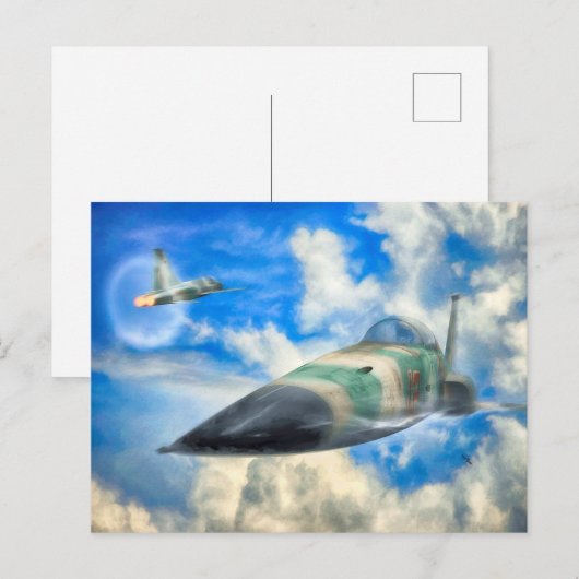 F-5N Tiger II FIGHTER JET "GOED SUPER SONIC" Briefkaart (Voorkant / Achterkant)