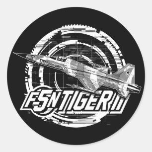 F-5N tijger II Ronde Sticker