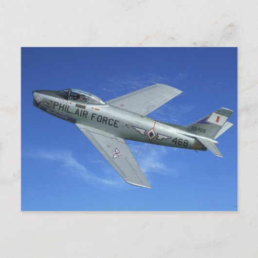 F-86 Saber Jet Briefkaart (Voorkant)