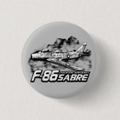 F-86 Saber Ronde Button 3,2 Cm (Voorkant)