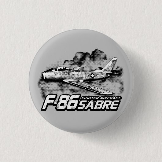 F-86 Saber Ronde Button 3,2 Cm (Voorkant)