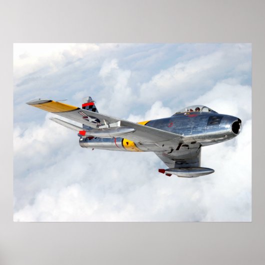 F-86 Saber tijdens de vlucht Poster (Voorkant)