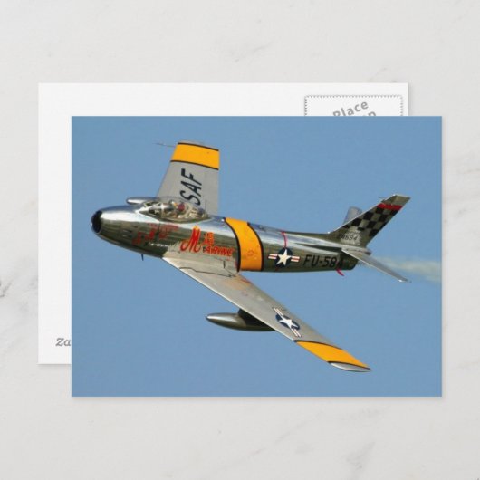 F-86 Sabre-Briefkaart Briefkaart (Voorkant / Achterkant)