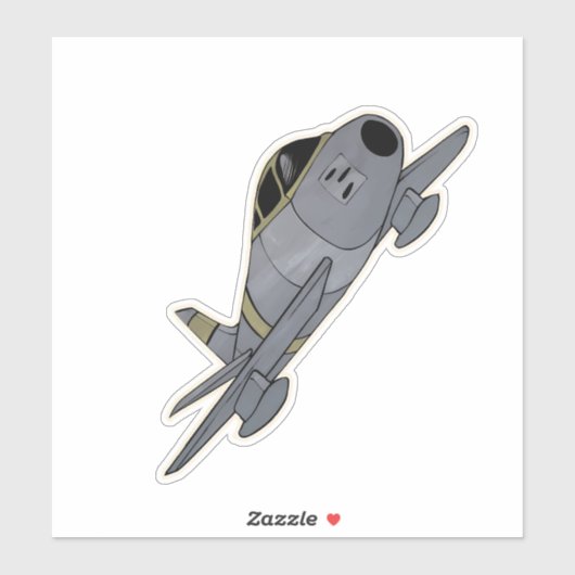 F-86 Sabre, Fighter Jet Vliegtuig Sticker (Vel)