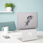 F-86 Sabre, Fighter Jet Vliegtuig Sticker (Laptop op bureau)