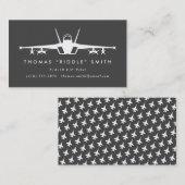 F/A-18 gevechtsvliegtuig met bijpassend patroon Visitekaartje (Voorkant / Achterkant)