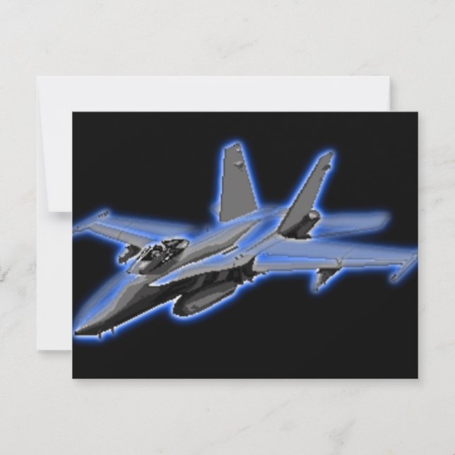 F/A-18 Hornet Blue Fighter Jet (Voorkant)