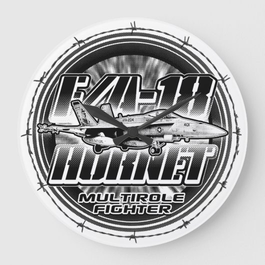 F/A-18-Hornet grote klok met acrylwand (Voorkant)