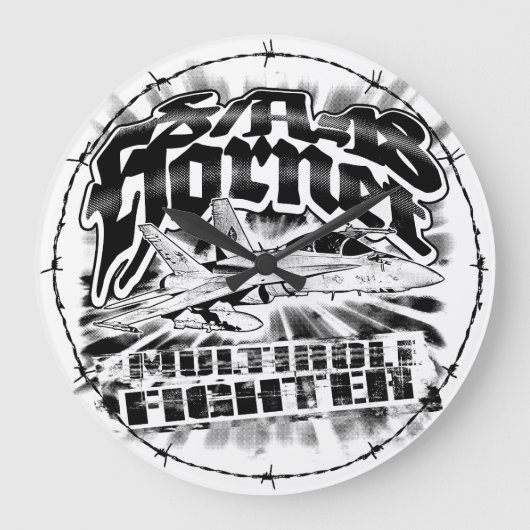 F/A-18-Hornet grote klok met acrylwand (Voorkant)