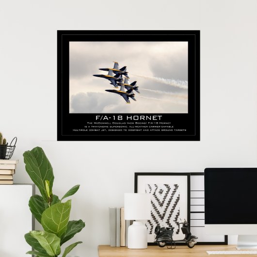 F/A-18 Hornet Poster (Thuiskantoor)