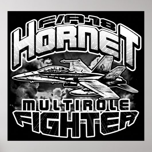 F/A-18 Hornet Poster Sjabloon BK Poster (Voorkant)