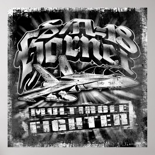 F/A-18 Hornet Poster Sjabloon BK Poster (Voorkant)