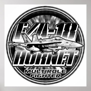 F/A-18 Hornet Poster Sjabloon WT Poster