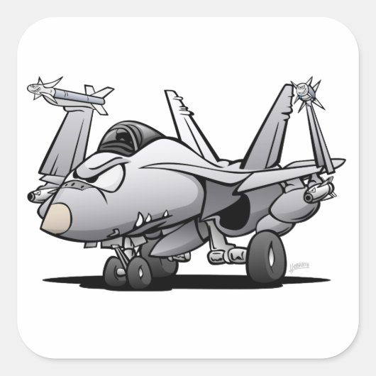 F/A-18 Hornet Vierkante Sticker (Voorkant)