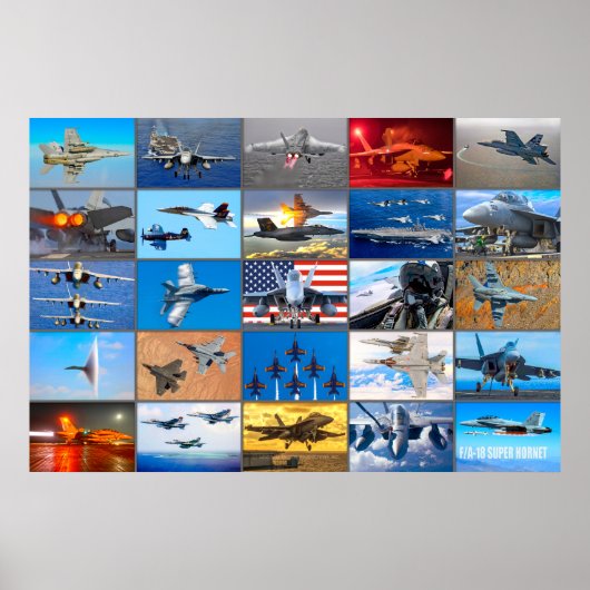 F/A-18 SUPER HORNET "MONTAGE" POSTER (Voorkant)