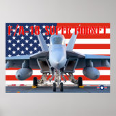 F/A-18 SUPER HORNET US FLAG POSTER (Voorkant)