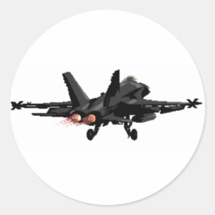 F/A-18 Trekkers voor straaljagers Ronde Sticker
