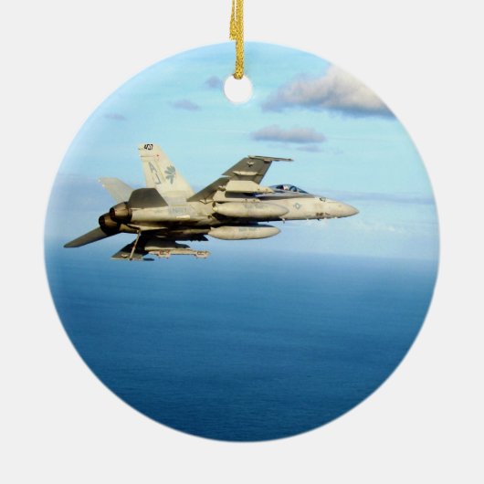 F/A-18A Hornet Strike Fighter Squadron 87 Keramisch Ornament (Achterkant)