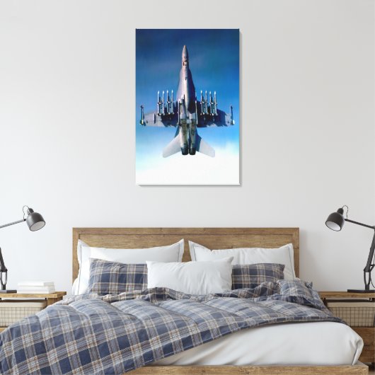 F/A-18C HORNET 24x36 Canvas Afdruk (Insitu (Slaapkamer))