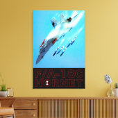 F/A-18C HORNET 24x36 Canvas Afdruk (Insitu (Woonkamer))