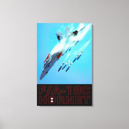 F/A-18C HORNET 24x36 Canvas Afdruk (Voorkant)