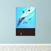 F/A-18C HORNET 24x36 Canvas Afdruk (Insitu (Houten vloer))