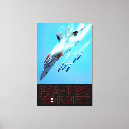 F/A-18C HORNET 32x48 Canvas Afdruk (Voorkant)