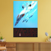 F/A-18C HORNET 32x48 Canvas Afdruk (Insitu (Woonkamer))