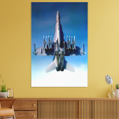 F/A-18C HORNET 32x48 Canvas Afdruk (Insitu (Woonkamer))