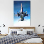 F/A-18C HORNET 32x48 Canvas Afdruk (Insitu (Slaapkamer))