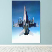 F/A-18C HORNET 32x48 Canvas Afdruk (Insitu (Houten vloer))
