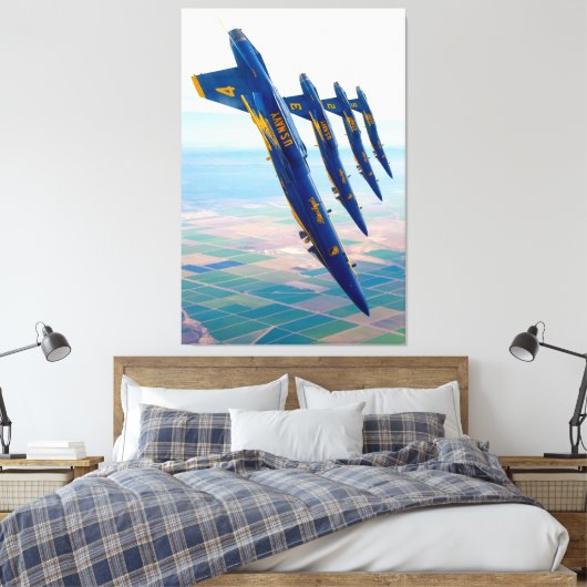 F/A-18C HORNET 40x60 Canvas Afdruk (Insitu (Slaapkamer))