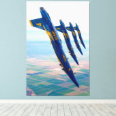 F/A-18C HORNET 40x60 Canvas Afdruk (Insitu (Houten vloer))