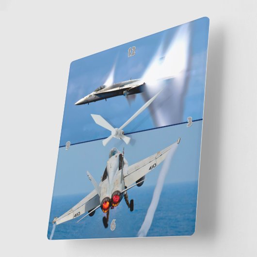 F/A-18C HORNET AFTERBURNER VIERKANTE KLOK (Hoek)