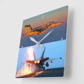 F/A-18C HORNET AFTERBURNER VIERKANTE KLOK (Hoek)