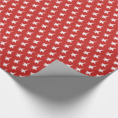 F/A-18C Hornet Fighter Jet Pattern on Red Cadeaupapier (Hoek)