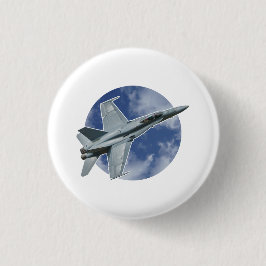F / A-18C Hornet op een cirkelvormige wolk Ronde Button 3,2 Cm