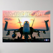 F/A-18C HORNET SUNSET POSTER (Voorkant)