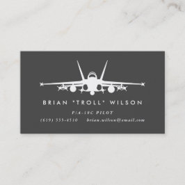 F/A-18C Vighter Pilot met bijpassend patroon Visitekaartje