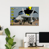 F/A-18D Hornet-Poster Poster (Thuiskantoor)