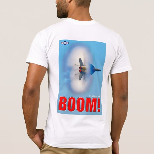F/A-18E SUPER HORNET - BOOM! T-SHIRT (Achterkant)