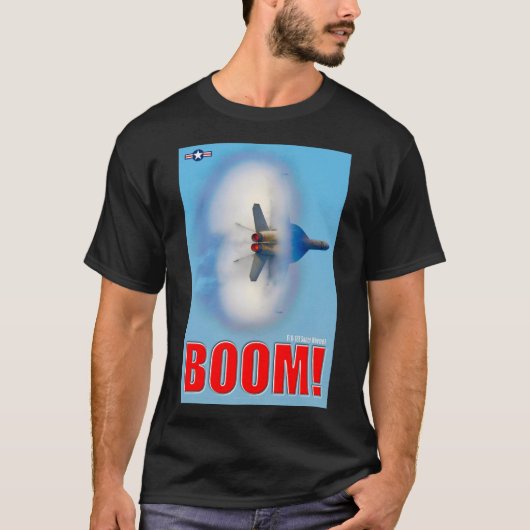 F/A-18E SUPER HORNET - BOOM! T-SHIRT (Voorkant)
