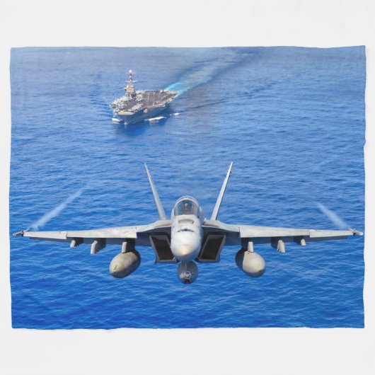 F/A-18E SUPER HORNET FLEECE DEKEN (Voorkant (Horizontaal))