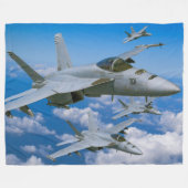 F/A-18E SUPER HORNET FLEECE DEKEN (Voorkant (Horizontaal))