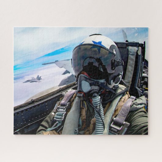 F/A-18E SUPER HORNET PILOT (16x20 INCH) Legpuzzel (Horizontaal)