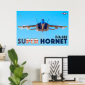 F/A-18E SUPER HORNET POSTER (Thuiskantoor)