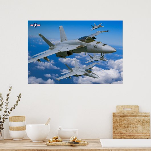 F/A-18E SUPER HORNET POSTER (Keuken)